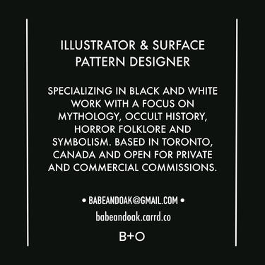 Babe & Oak bio card back Babe & Oak bio card back